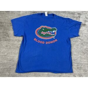 Florida Gators Blood Donor Lifesouth Shirt Mens XL Blue Short Sleeve‎ Gildan